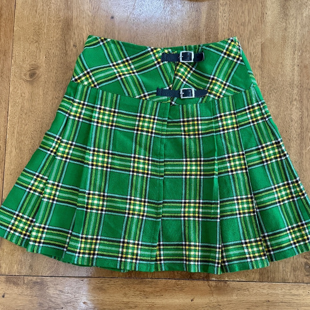 Vintage Plaid Pleated Skirt Women's Size 4-6